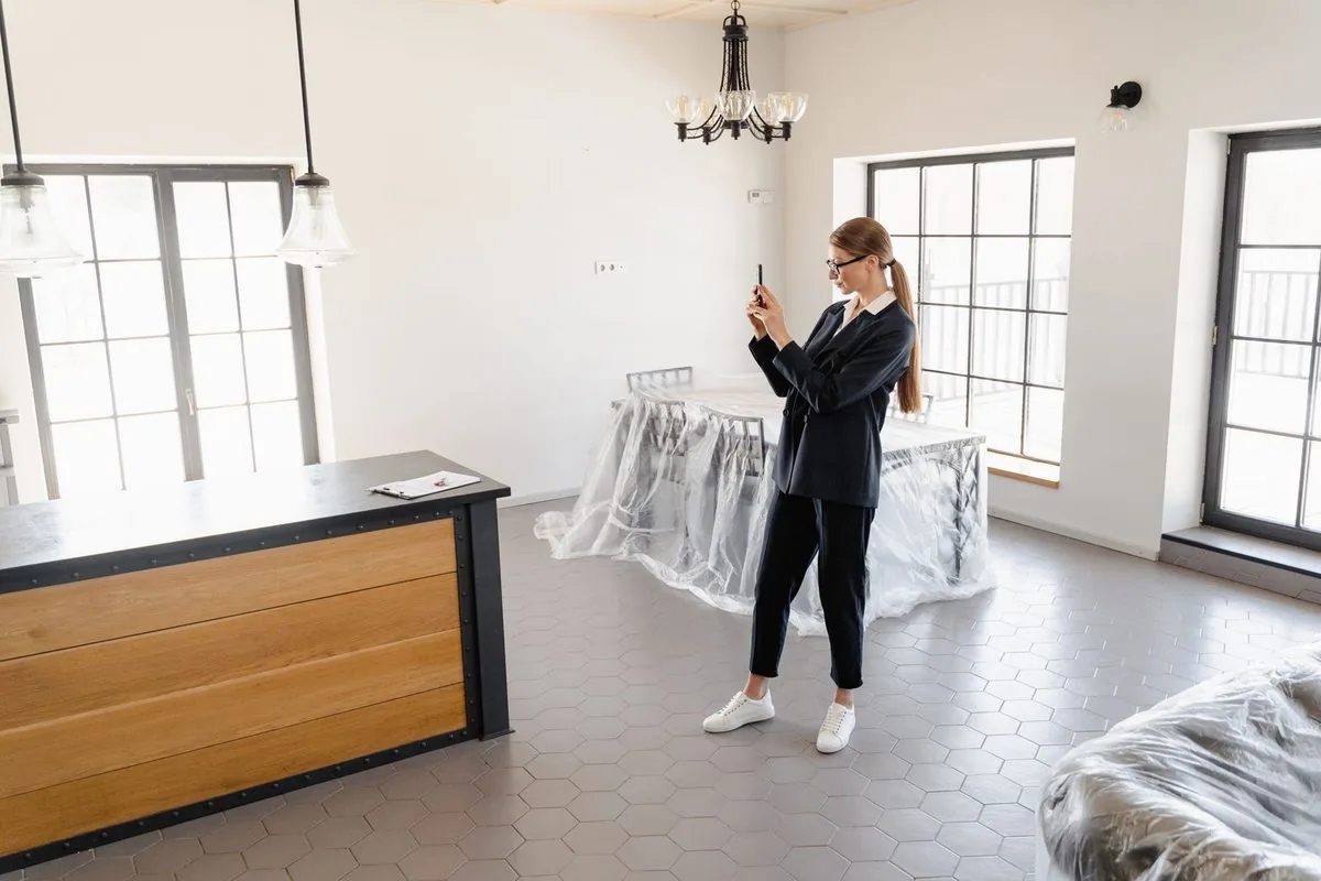 Bright empty room being prepared at the end of a tenancy